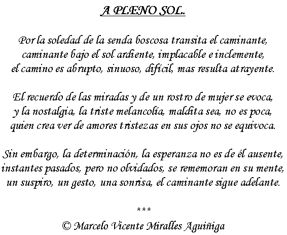 A pleno sol